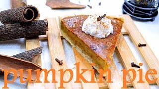 Recette de la Tarte à la Citrouille et aux épices  Pumpkin pieFrançais [upl. by Carpet612]