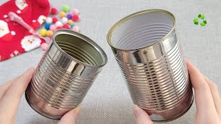 VERY Beautiful  Christmas decoration idea with Tin cans  Genius recycling crafts  DIY hacks [upl. by Akinnor]