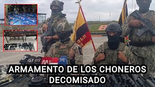 Fuerzas Armadas decomisan arsenal de quotLos Chonerosquot en Crucita cantón Portoviejo [upl. by Lenes]