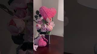 Dollar Tree DIY BEAUTIFUL Valentine Candle Hearts and Flowers 💐 [upl. by Teevens]