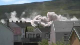 Demolition of Hirwaun Flats [upl. by Gintz]