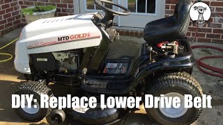 DIY How to Change the Lower Drive Belt on a MTD Gold Bolens Yard Machines or Toro Riding Mower [upl. by Flore]