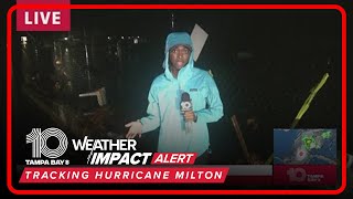 Rain picks up in Hernando Beach ahead of Hurricane Milton [upl. by Eiwoh274]