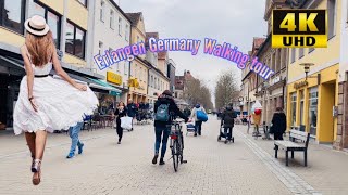 Erlangen Germany 🇩🇪 Walking Tour 4K Video [upl. by Nylcoj]