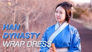 How to Wear Hanfu  Quju Shenyi 曲裾深衣 from the Han Dynasty [upl. by Amesari]