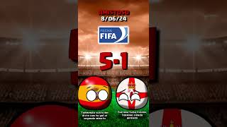 ESPAÑA vs IRLANDA DEL NORTE AMISTOSO COUNTRYBALL [upl. by Ylecic]