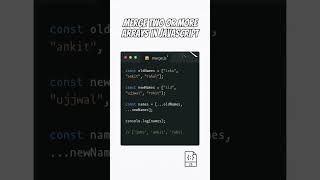 Merge two or more arrays in javascript [upl. by Karlik]