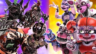 SFM FNaF Security Breach Ruin vs Sister Location [upl. by Ramad]