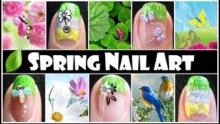 SPRING NAIL ART DESIGNS  EASY FRENCH TIP GRADIENT NAIL TUTORIAL STICKER FIMO FLOWER BUTTERFLY [upl. by Ambrosane]