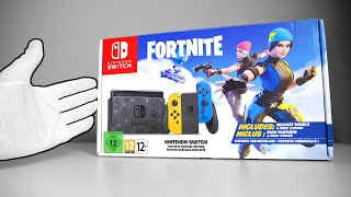 Nintendo Switch Fortnite Console 2 Unboxing Special Edition Wildcat Bundle [upl. by Mackenie]