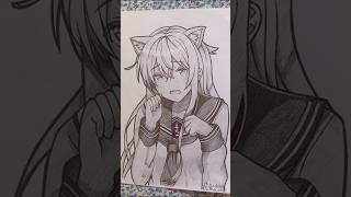 ANIME DRAWING shorts youtubeshorts sketch anime drawing [upl. by Eidderf]