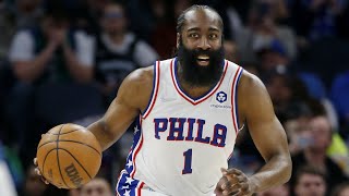 James Harden 76ers Debut 2 4 Point Plays vs TWolves 202122 NBA Season [upl. by Lraed]