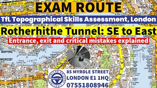 Rotherhithe Tunnel 2 South East to East  TfL Topographical Skills Assessment  London PHV driver [upl. by Ys]