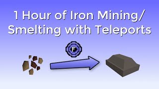 OSRS Iron Mining and Smelting with Teleports  Best F2P Ironman Smithing XP [upl. by Eetnahs]