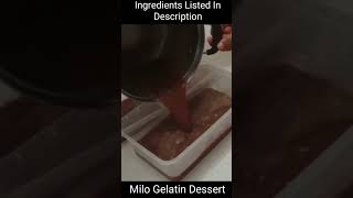 This is How You Make the Best MILO Gelatin Dessert A Must Try Recipe dessertrecipes foodshorts [upl. by Erreid]