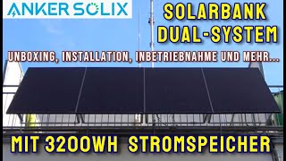 ☀️🔋Anker SOLIX Solarbank DualSystem E1600 Balkonkraftwerk mit Speicher Installation Solaranlage [upl. by Aineval]