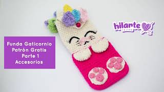 Funda para celular  Gaticornio  Parte 1  accesorios patrón gratis [upl. by Eldorado]