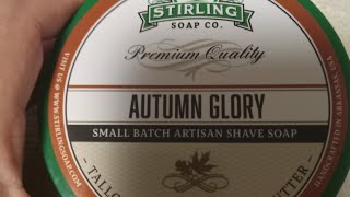 Autumn glory shave soap by Stirling Soap co [upl. by Ddart765]