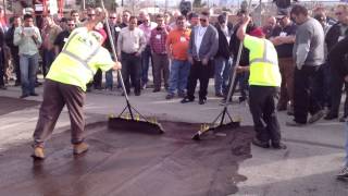 Slurry Seal Demonstration at ISSA Conference in Las Vegas [upl. by Letsou]