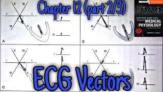 ECG Vectors  Chapter 12 part 14  Guyton and Hall text book of physiology [upl. by Harrad]