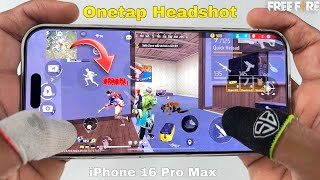 iPhone 16 Pro Max 1 vs 4 free fire gameplay best headshot with 2 finger handcam [upl. by Esinet]