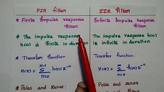 DSP  Comparison of FIR filter and IIR Filter in Tamil  Digital Signal Processing  DTSP [upl. by Pride]