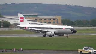 British Airways Retro BEA Livery Airbus A319 GEUPJ at George Best Belfast City Airport 17624 [upl. by Ohs]