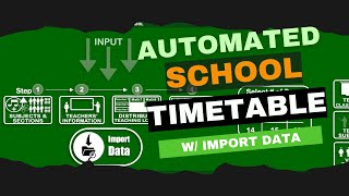 One Button to Generate School Timetables  Automated Scheduler with Substitute Teachers [upl. by Solomon]