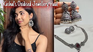 925 Oxidised Silver Jewellery Haul  Ft Kushals Fashion Jewellery [upl. by Essirahc828]