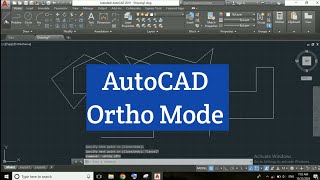 AutoCAD Ortho Mode Command  Orthomode AutoCAD  AutoCAD Tutorials [upl. by Marfe]