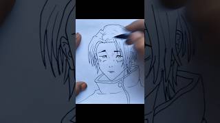 how to draw yuta jjk shorts shortsvideo shortsfeed shortsviral animedrawing jjk [upl. by Leakim]