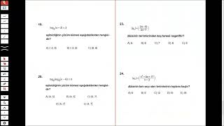 1DÖNEM 1SINAV MATEMATİK SINAVI 12SINIF HAZIRLIK 1225SORULAR [upl. by Enelak]