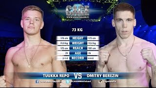 CAGE 39 Tuukka Repo vs Dmitry Berezin Full Fight MMA [upl. by Akilam30]