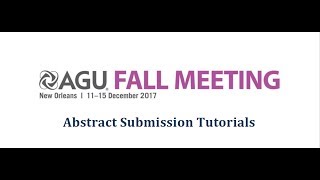 Tutorial Fall Meeting 2017 Abstract Submissions Adding Editing and Removing Authors Step 5 [upl. by Arema834]