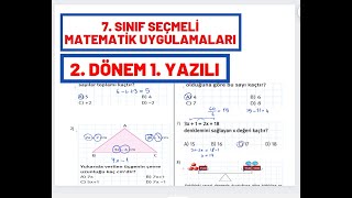 7 Sınıf Seçmeli Matematik Uygulamaları 2 Dönem 1 Yazılı Soruları [upl. by Cy]