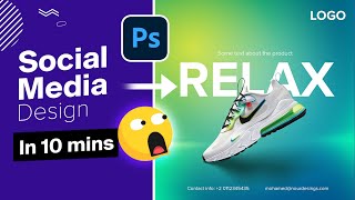 10 mins to create this social media post in Photoshop ✅  advertising poster [upl. by Figueroa]