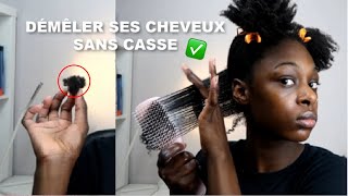 DÉMELER SES CHEVEUX CRÉPUS 4C FACILEMENT SANS CASSE [upl. by Ayet229]