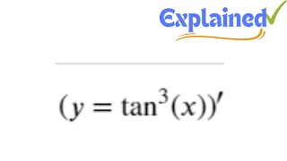 y  tan3x  find the derivative [upl. by Anoit]