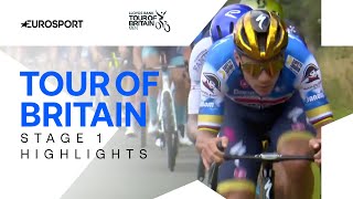 WELL DESERVED WIN 💪  Tour of Britain Stage 1 Highlights  Eurosport Cycling [upl. by Erine944]