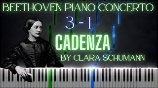 Clara Schumann Cadenza For Beethovens Piano Concerto No 3 Op 37 Movement 1 [upl. by Anait]