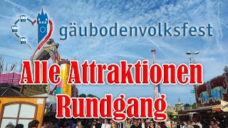 Gäubodenvolksfest Straubing 2024  Alle Attraktionen Rundgang FULL HD [upl. by Mada]