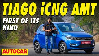 Tata Tiago iCNG AMT review  Can it make CNGs desirable  First Drive  autocarindia1 [upl. by Narib342]