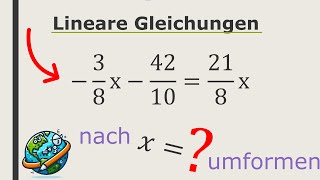 Lineare Gleichungen lösen  Beispiele  Gleichungen umformen  Wissenswelt Mathe [upl. by Onnem407]