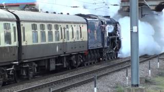 A1 60163 Tornado on the Cathedrals Express 10122012 at Peterborough amp Huntingdon [upl. by Kinelski221]