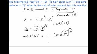 The hypothetical reaction p  Q gives r is half order with respect to p  CBSE sample paper 202324 [upl. by Yrocaj]