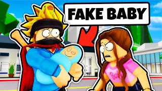 I FAKED Having a BABY in Roblox Brookhaven RP [upl. by Atikir]