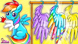 MY LITTLE PONY Transformation Lets Help Rainbow Dash Find Wings MLP Choice Challenge Annie Korea [upl. by Eiram]