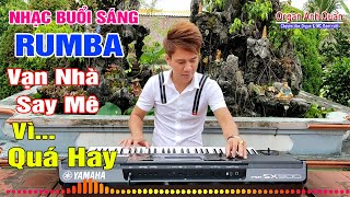 Nhạc Buổi Sáng Rumba Vạn Nhà Say Mê  Hòa Tấu Rumba Phòng Trà Quán Cafe  Organ Anh Quân  Phần 61 [upl. by Maletta127]