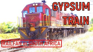 Working a long Gypsum Train from KLAWER TRANSNET Diesel Locomotives  Railways South Africa [upl. by Hnid]