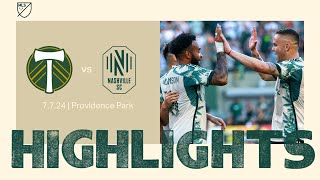 HIGHLIGHTS  Portland Timbers vs Nashville SC  July 7 2024 [upl. by Baxy]